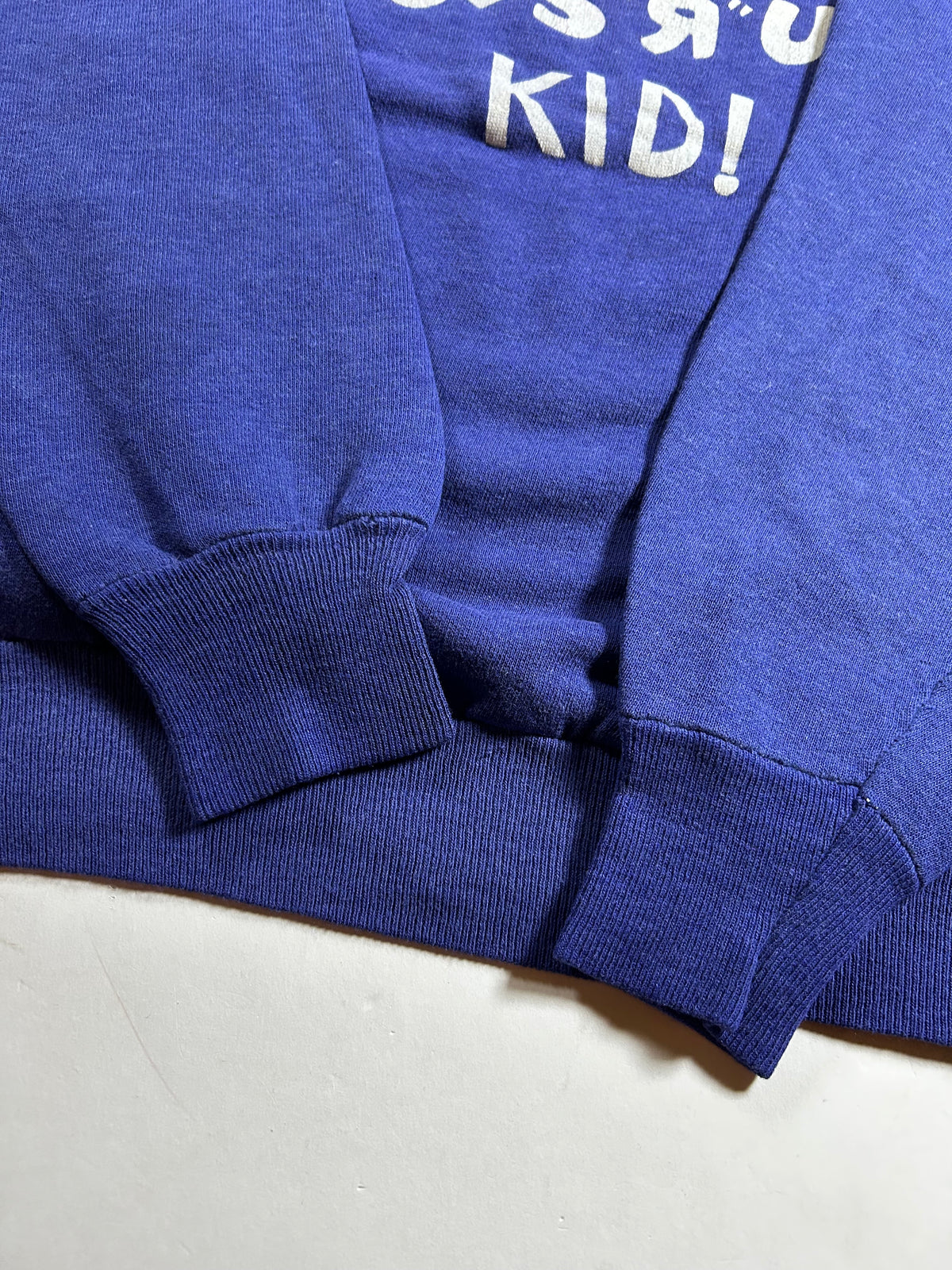 Vintage 80s Toys R Us Raglan I’m A Toys “R” Us Kid! Crewneck Sweatshirt Blue As Is Small Fit 23.75x24 Inches As Is