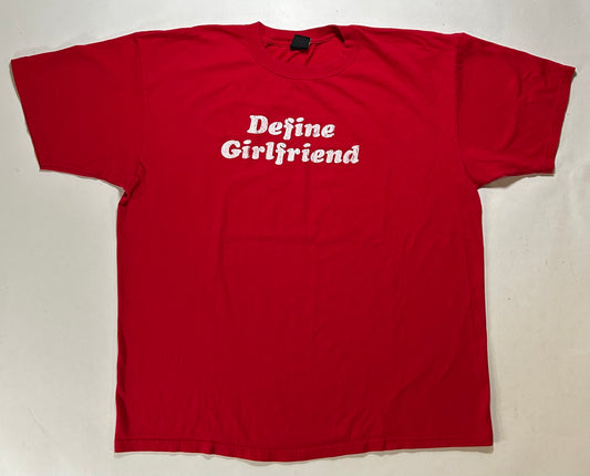 Vintage 00s Anchor Blue Define Girlfriend Tee Red 2XL 25.75x30.5 Inches