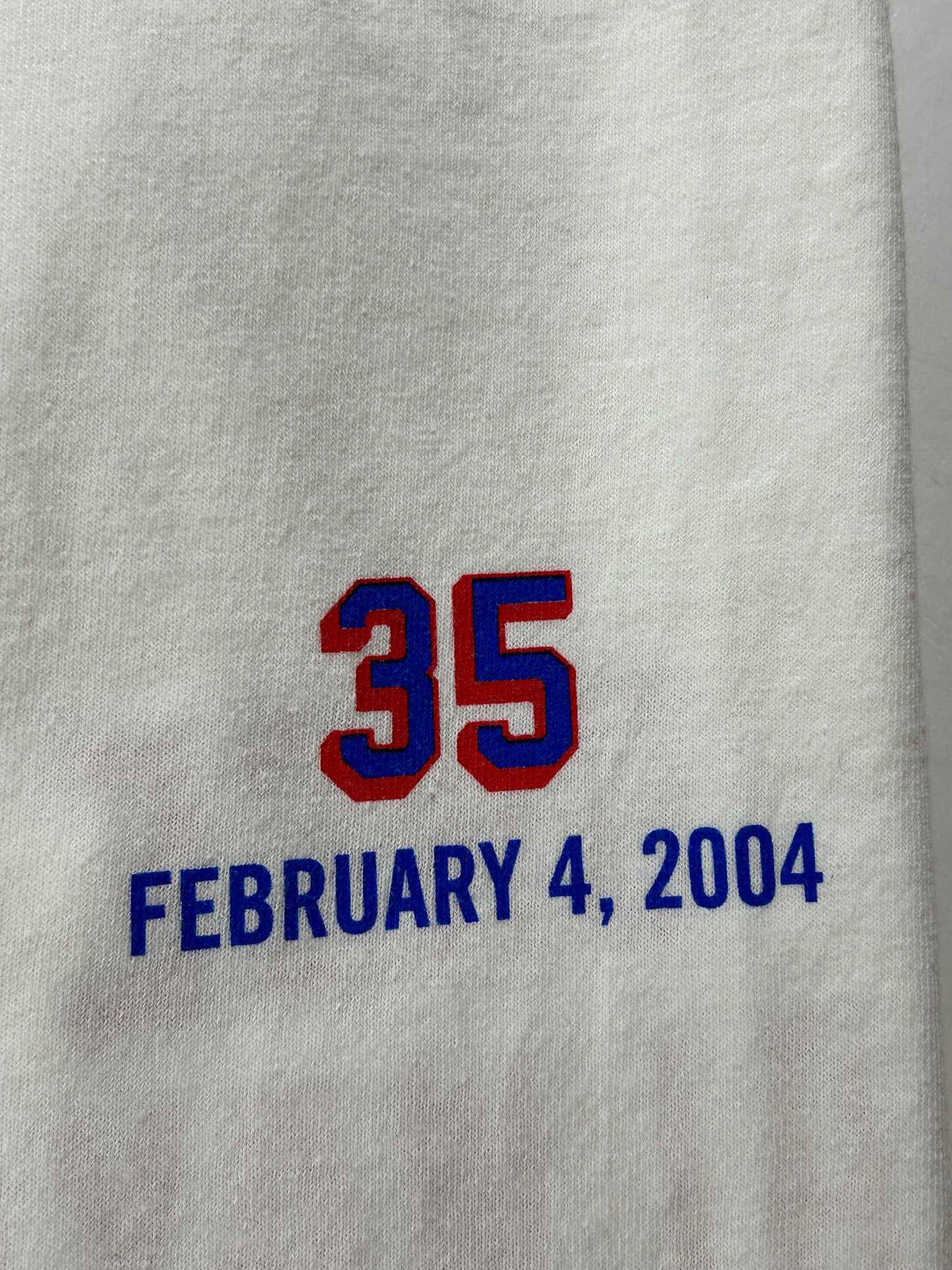 2004 New York Rangers Mike Richter Retirement Once A Ranger Always A Rangers Tee #35 February 4, 2004 Nextel Promo XL 24x31.25 Inches
