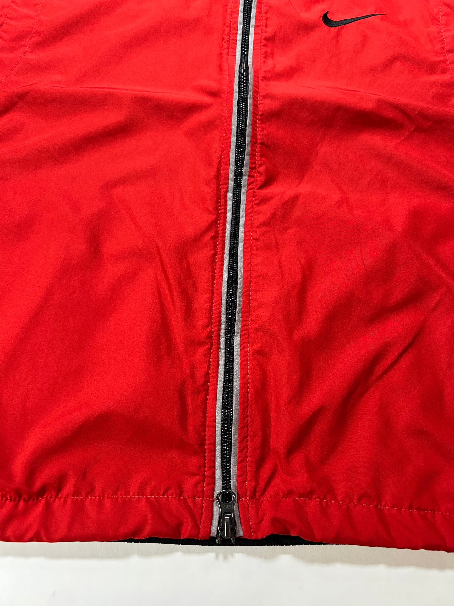 Vintage 90s Nike Zip 3M Windbreaker Vest Medium 22x25.75 Inches Red/Black
