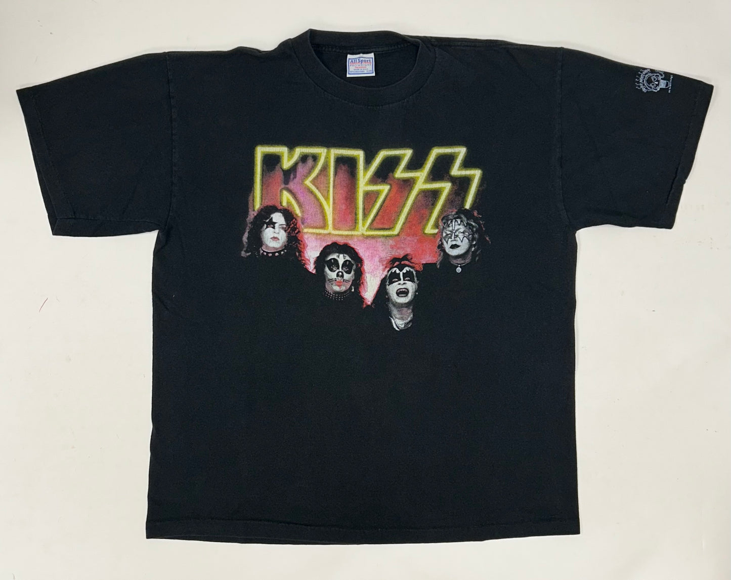 Vintage 90s KISS Army Depot T-Shirt KISS Faces Single Stitch Metal Band Rock XL