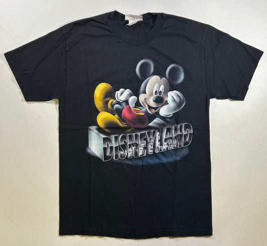 Vintage Disney Mickey Mouse Disneyland Theme Park Tee Medium 19.75x28.5 Inches USA