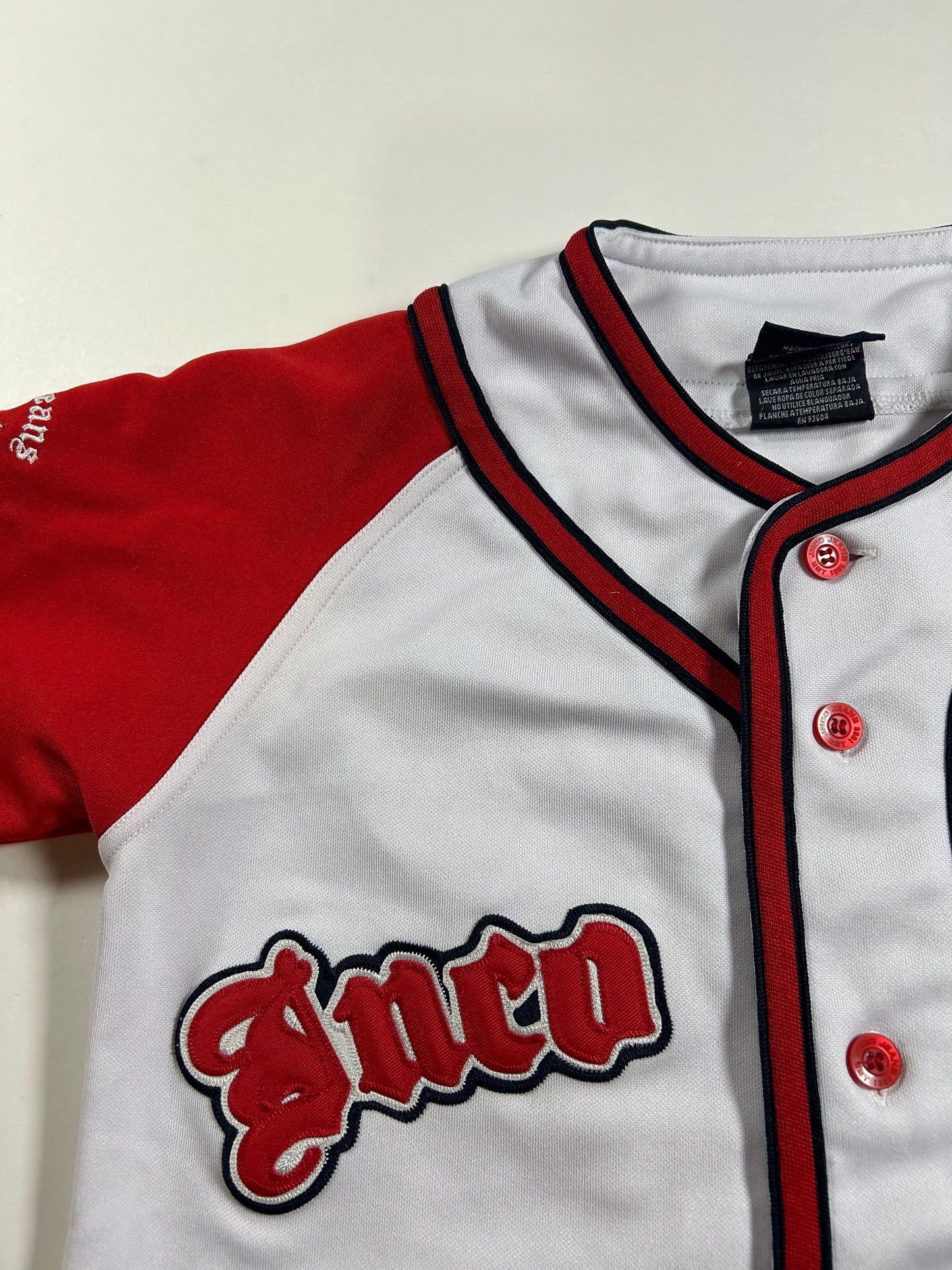 JNCO Sport Baseball Style Jersey JNCO Jeans Co. 2000s 19.25x25.5 Inches XS/Youth