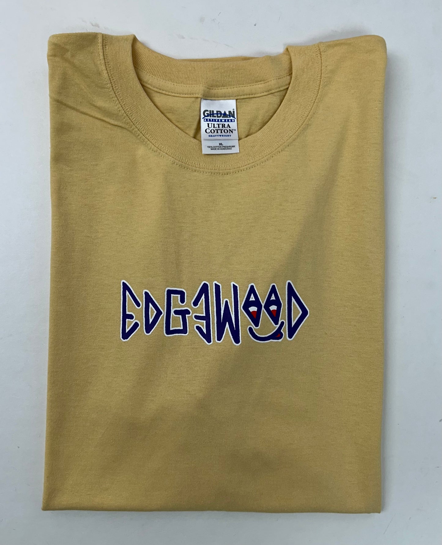 Edgewood NJ first edition “Deeper Than The Roots.” Tee XL 24.5x32 Inches 00s Gildan 100% Cotton Honduras  Made Sand Tanish Color