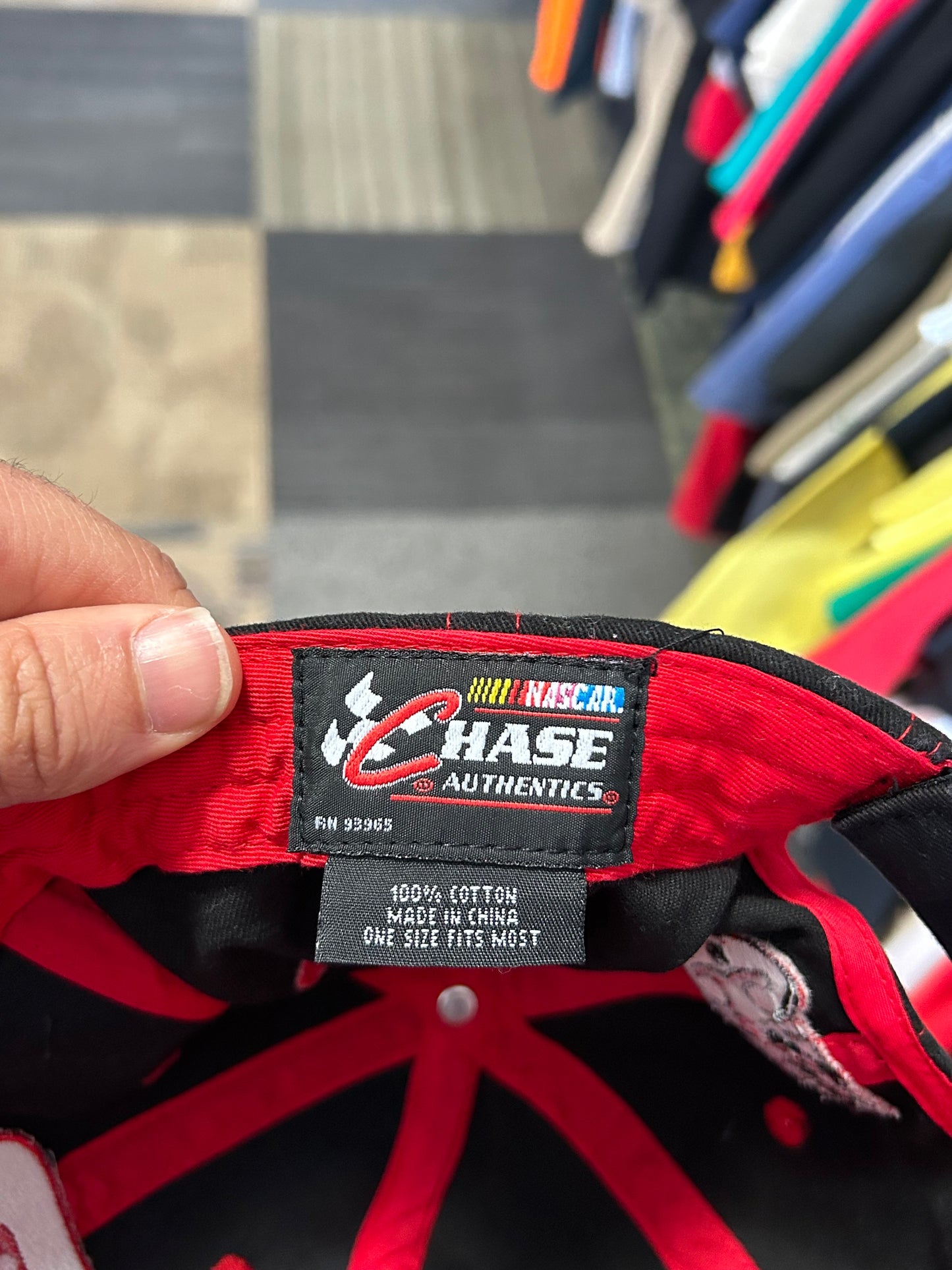 Vintage NASCAR #3 Dale Earnhardt & Johnny Cash Hat Embroidered Red/Black Adult Adjustable OSFM