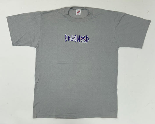 Edgewood NJ first edition “Deeper Than The Roots.” Tee XL/L Fit 22.5x29.5 Inches 90s Jerzees 50/50 Blend USA Made Slate Gray