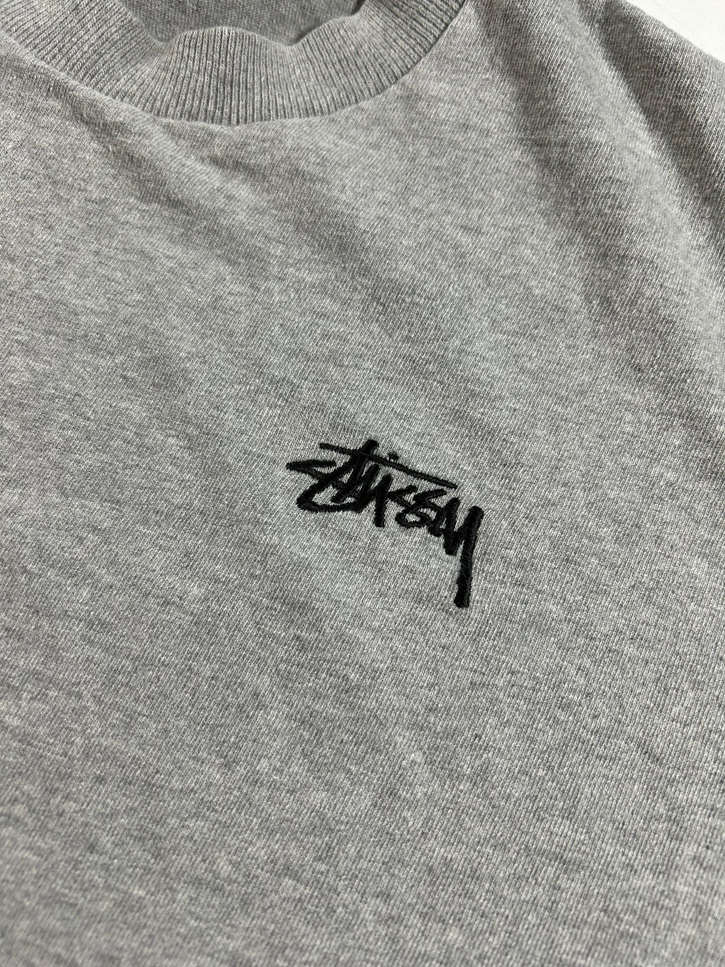Vintage 90s Stüssy Chest Embroidered Logo Tee Small Fit 20x23.25 Inches