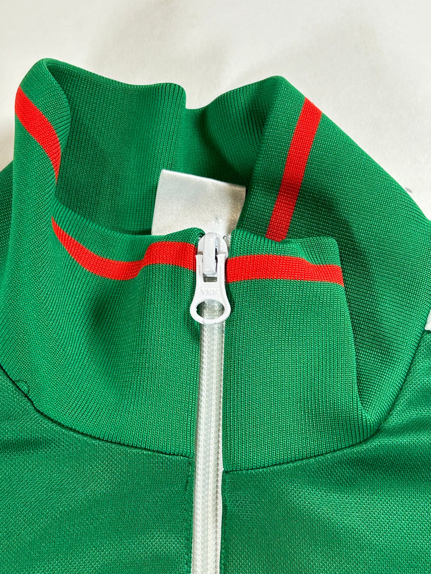2013 Adidas Mexico National Team Soccer Green White Track Jacket Large 22.25x28.5 Inches