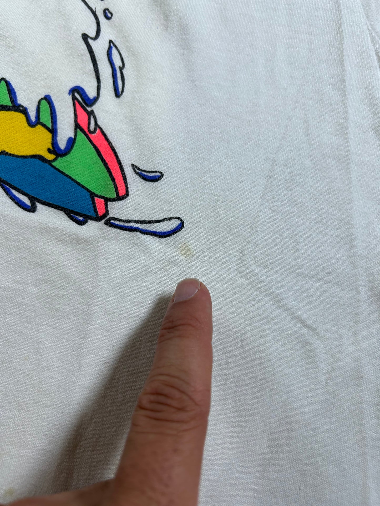 Vintage Bart Simpson Surfing Aye Carumba T-Shirt Screen Stars 21x26 Inches M/L Fit As Is