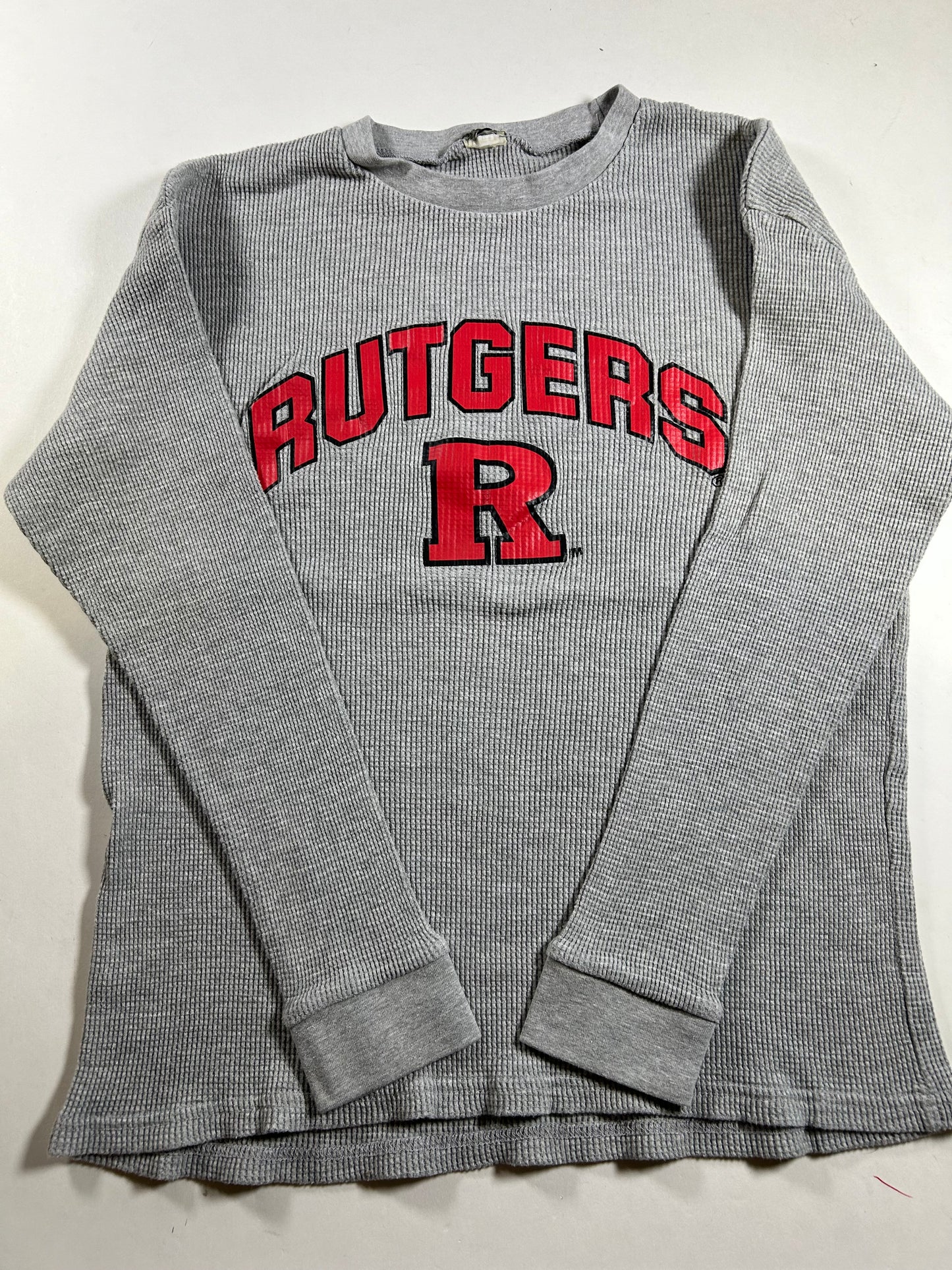 Rutgers Scarlet Knights College Thermal Long Sleeve Shirt Large/Medium Fit 22x26.25/27.25 Inches