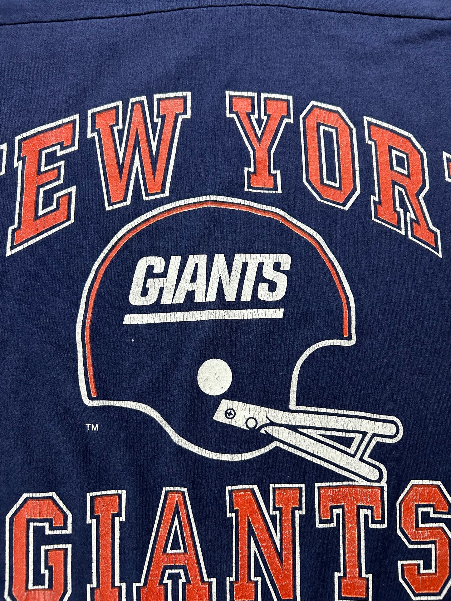 Vintage Logo 7 New York Giants NFL 3/4 Sleeve Tee XL 23x29.75 Inches