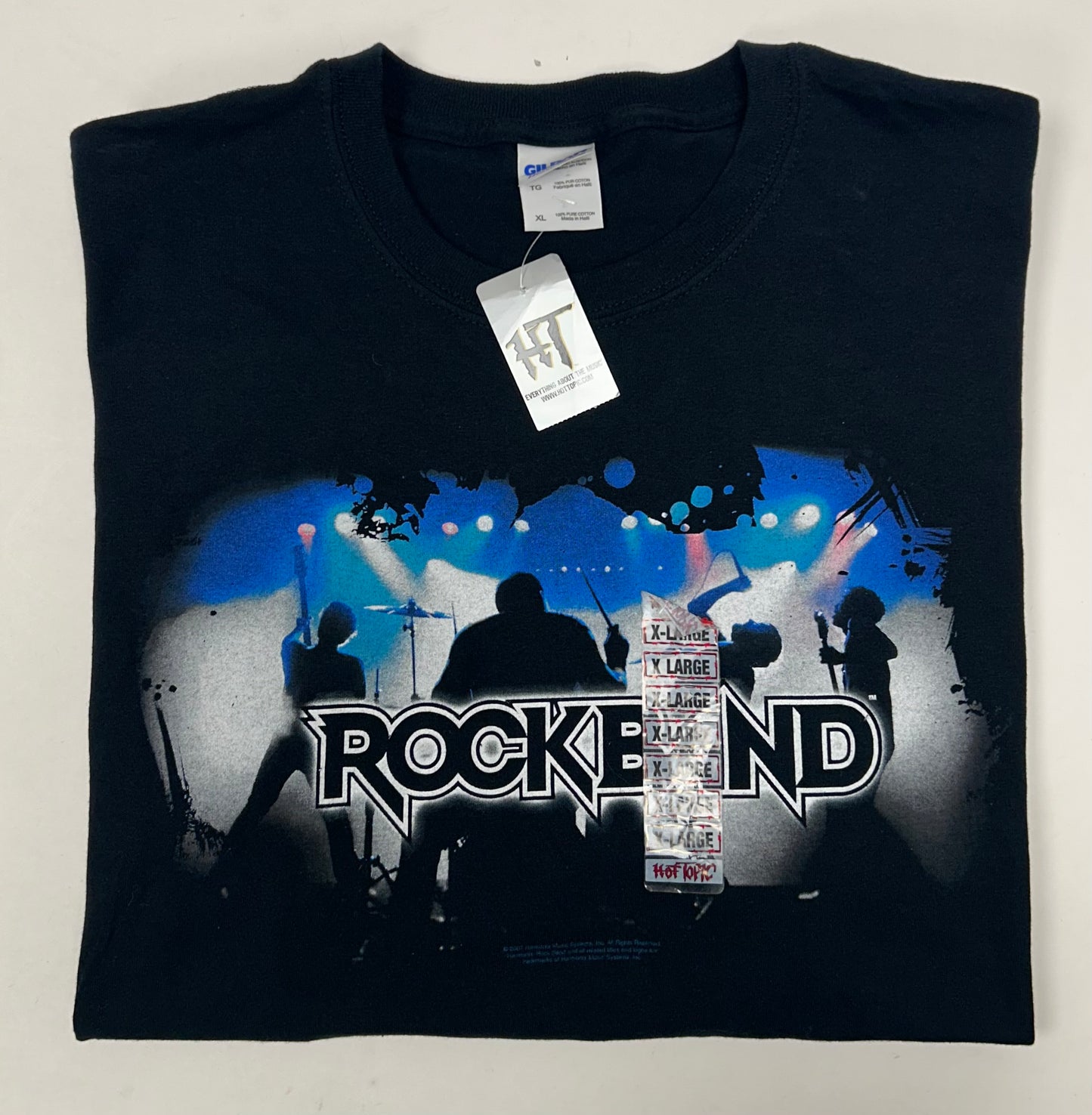 Vintage 2007 Rockband Video Game promo Tee DS Brand New XL+ 24.5x31.5 Inches