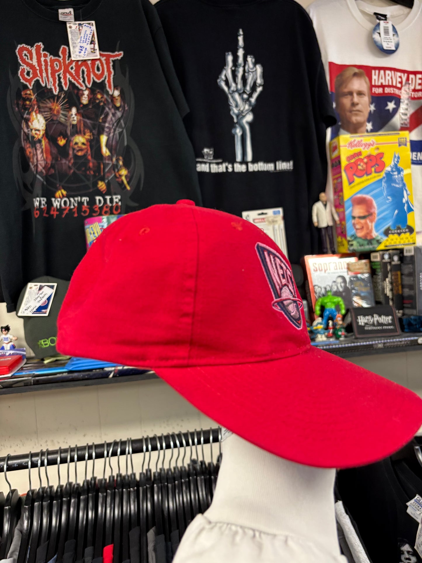 Vintage NJ Nets Team Cotton Red Hat Cap
