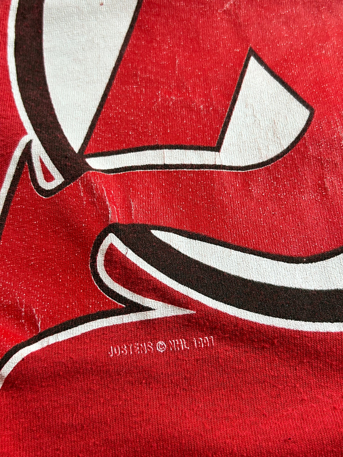 Vintage New Jersey Devils NHL Tee 90s BIG Fit 3XL+ 28.5x36.25 Inches Jostens