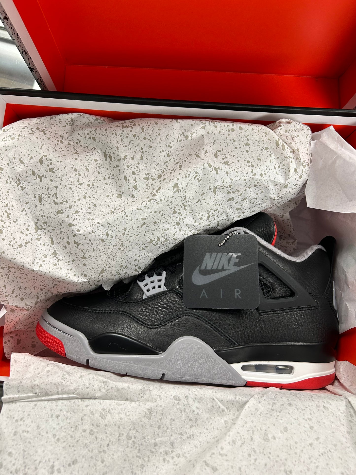 2024 Nike Air Jordan 4 Retro Bred Reimagined Size 10 FV5029 006 DS Brand New