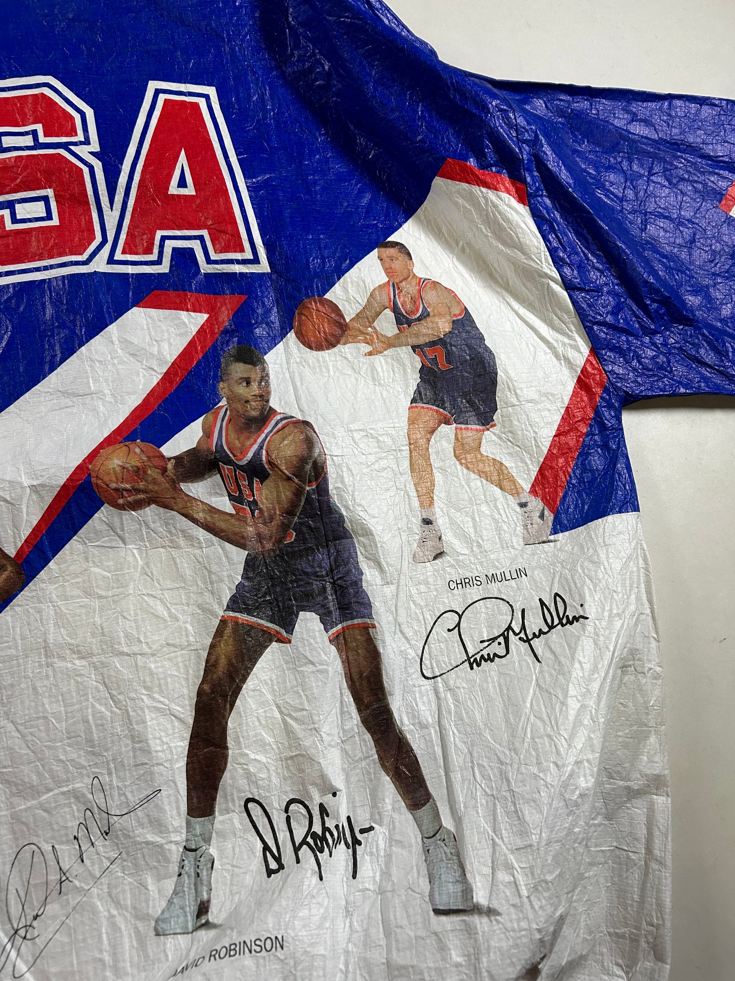 Vintage 1992 Barcelona Olympic Basketball Dream Team Jacket  Kellogg's Tyvek Size Large 25.75x27.25 Inches