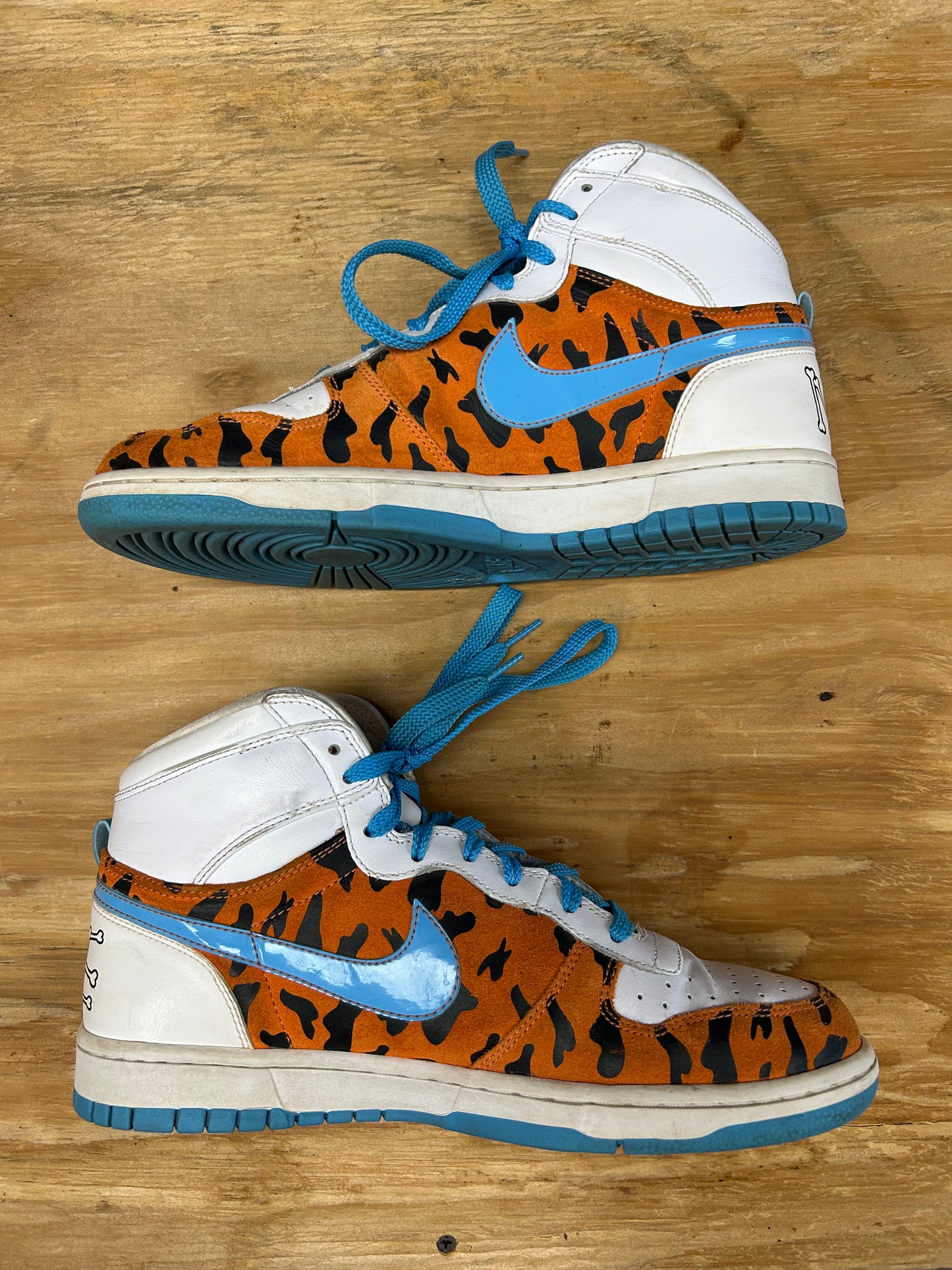 2009 Nike Fred Flintstone Big High QK Sneakers 9.5 370428841 Great Condition No Box As Is