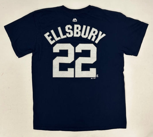 Majestic New York Yankees Jacoby Ellsbury # 22 MLB Player Tee Large 21.25x28.25 Inches