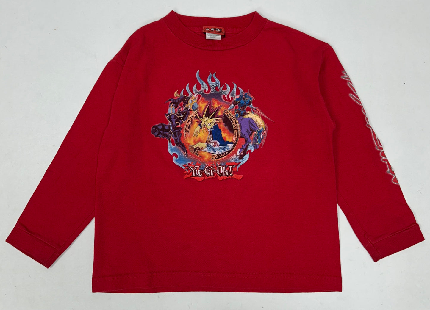 Vintage Shonen Jump Yugioh Graphic Kids Long Sleeve Shirt 16.75x18.25 Inches Childrens Large/Medium Red