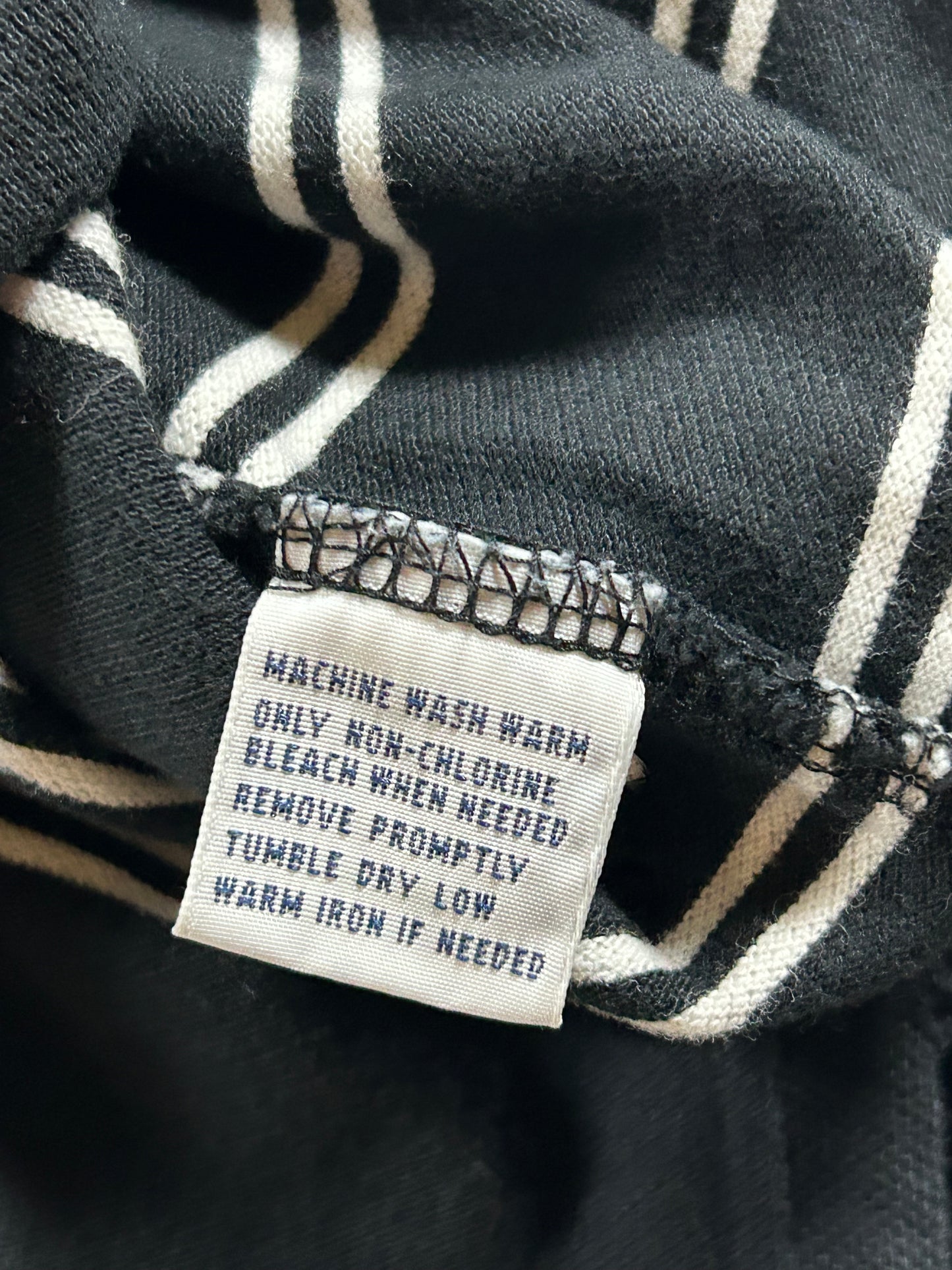 Polo Ralph Lauren Polo Shirt White Pony Logo Black White Striped 23.5x27.5/29.25 Inches