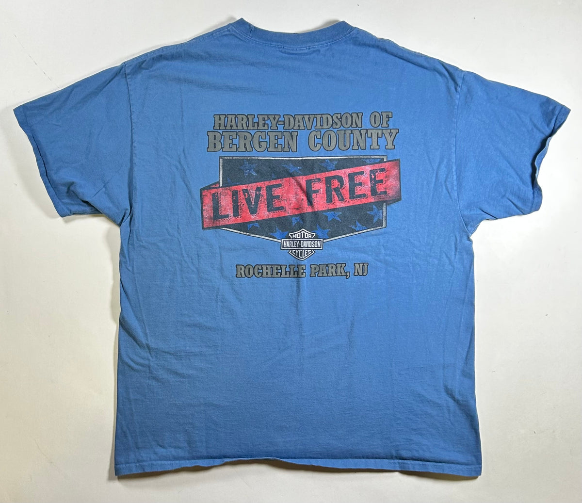 2022 Harley Davidson Motorcycle Of Bergen County Live Free Rochelle Park, NJ Pocket Tee XL 23.5x29 Inches