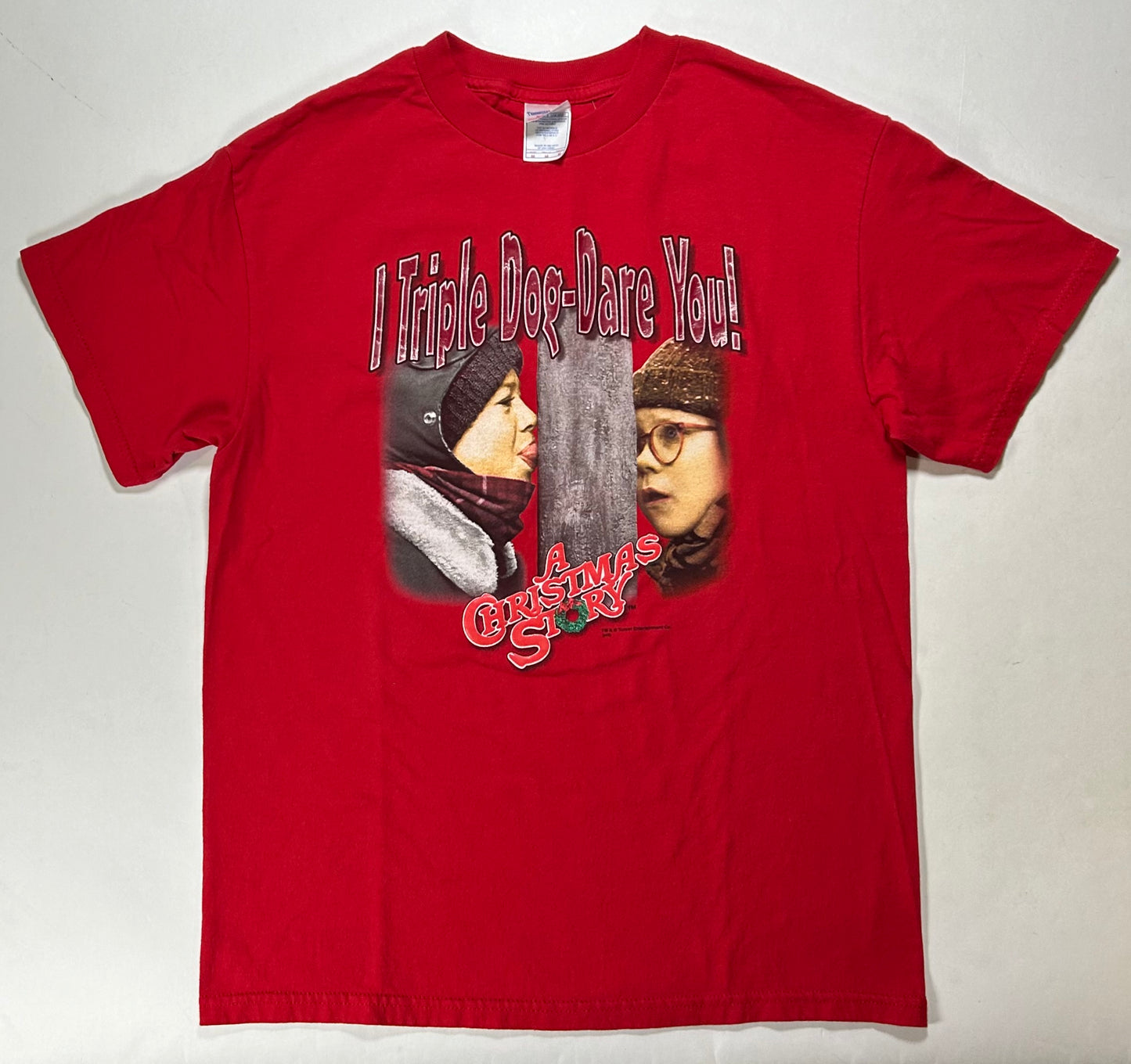 2005 A Christmas Story I Triple Dog-Dare You Movie Promo Tee Medium