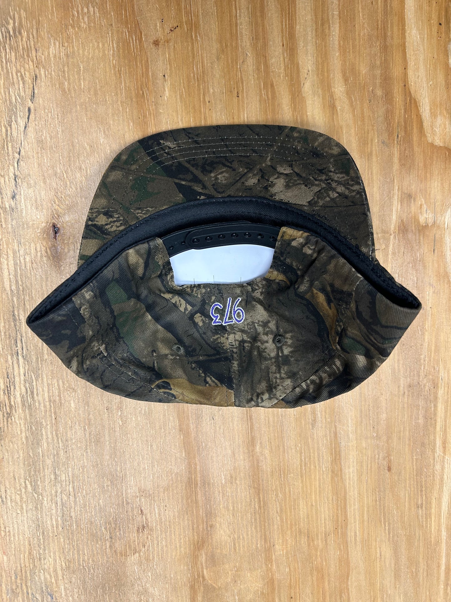 Edgewood NJ EW 973 Team Logo 5 Panel Cotton Adjustable SnapBack Hat Vintage Camo