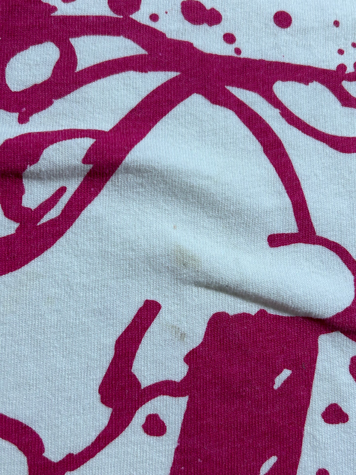 Vintage 90s Disney Originals Minnie Mouse All Over Print White/Pink Shirt XL/L Fit 23x28.5 Inches As Is