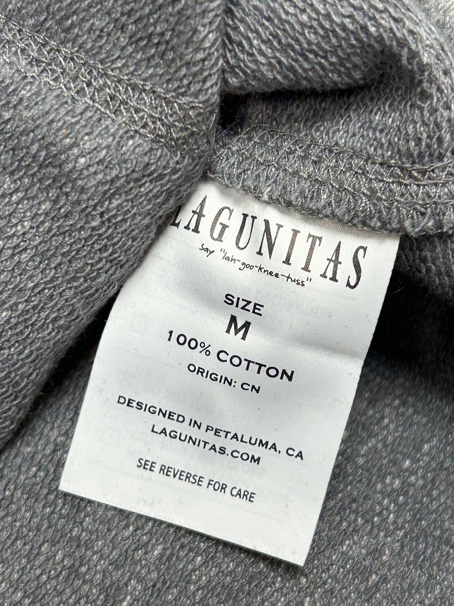 Lagunitas Brewing Company Zip Up Sweatshirt Hoodie Grey Dog Logo Medium Clean