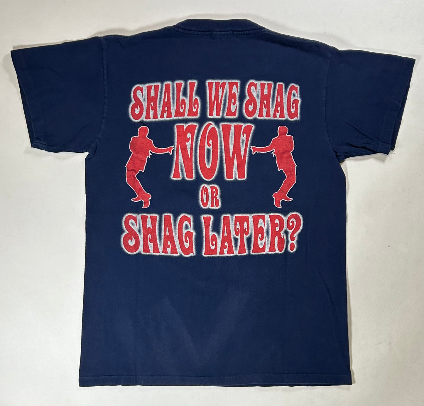 Vintage 1998 Austin Powers Shagadelic Shall We Shag Now Or Shag Later Medium 20x.27.25 Inches Tee