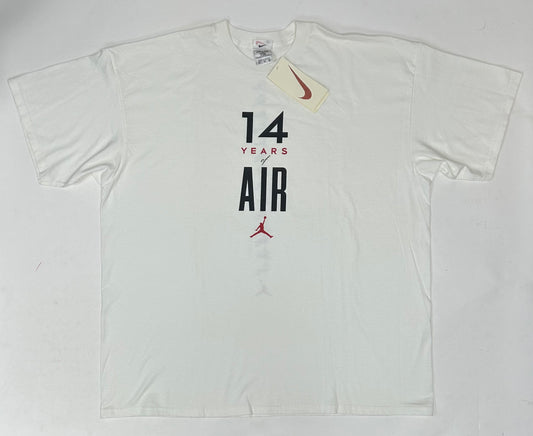 Vintage Nike 14 Years Of Air Jordan Shirt Jumpman DS Brand New With Tag 1998 2XL 27.75x33.25 Inches