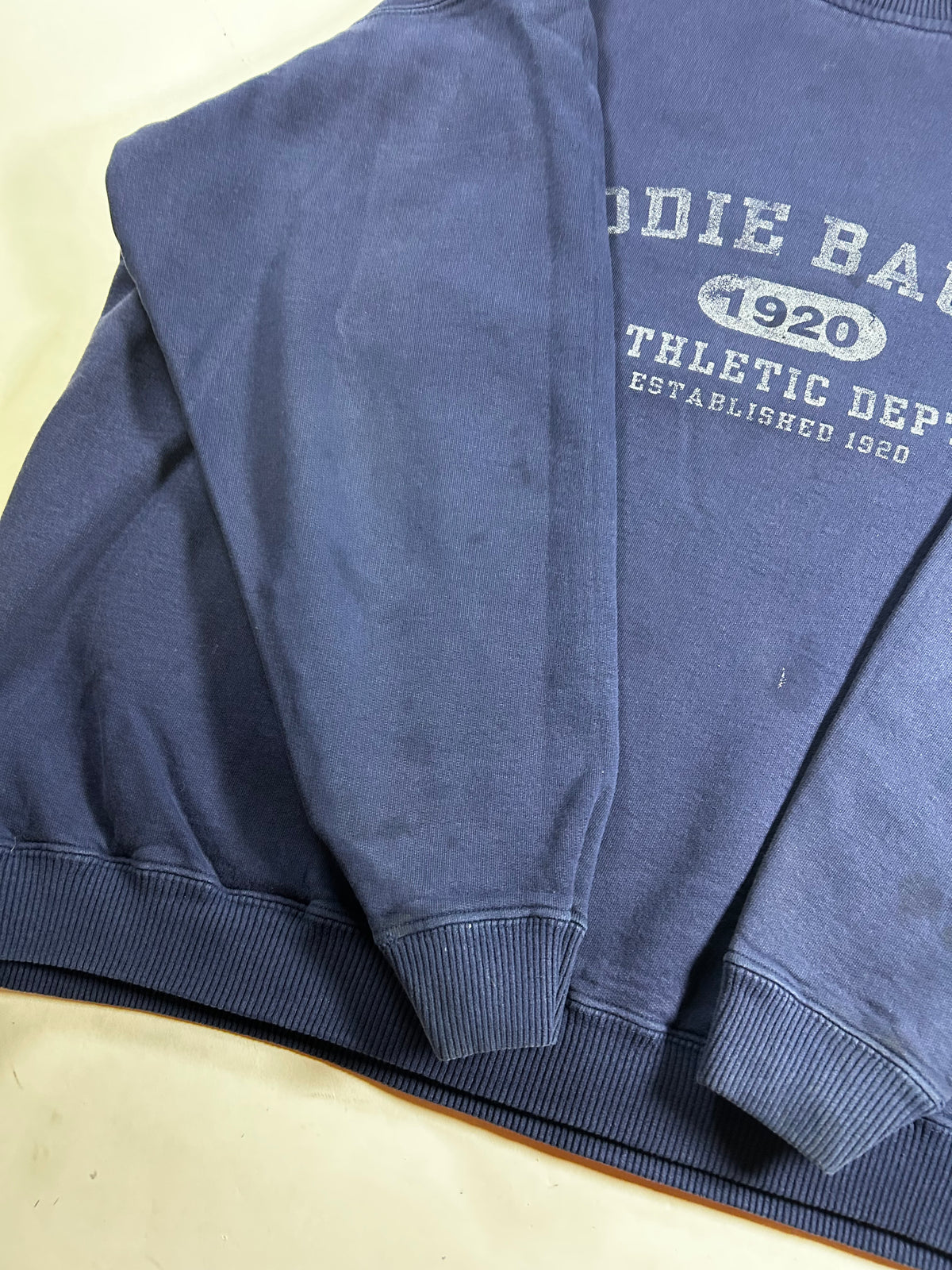 Vintage Eddie Bauer Athletic Department Crewneck Sweatshirt EBTEK 27x28 Inches Large As Is Has Wear & Marks