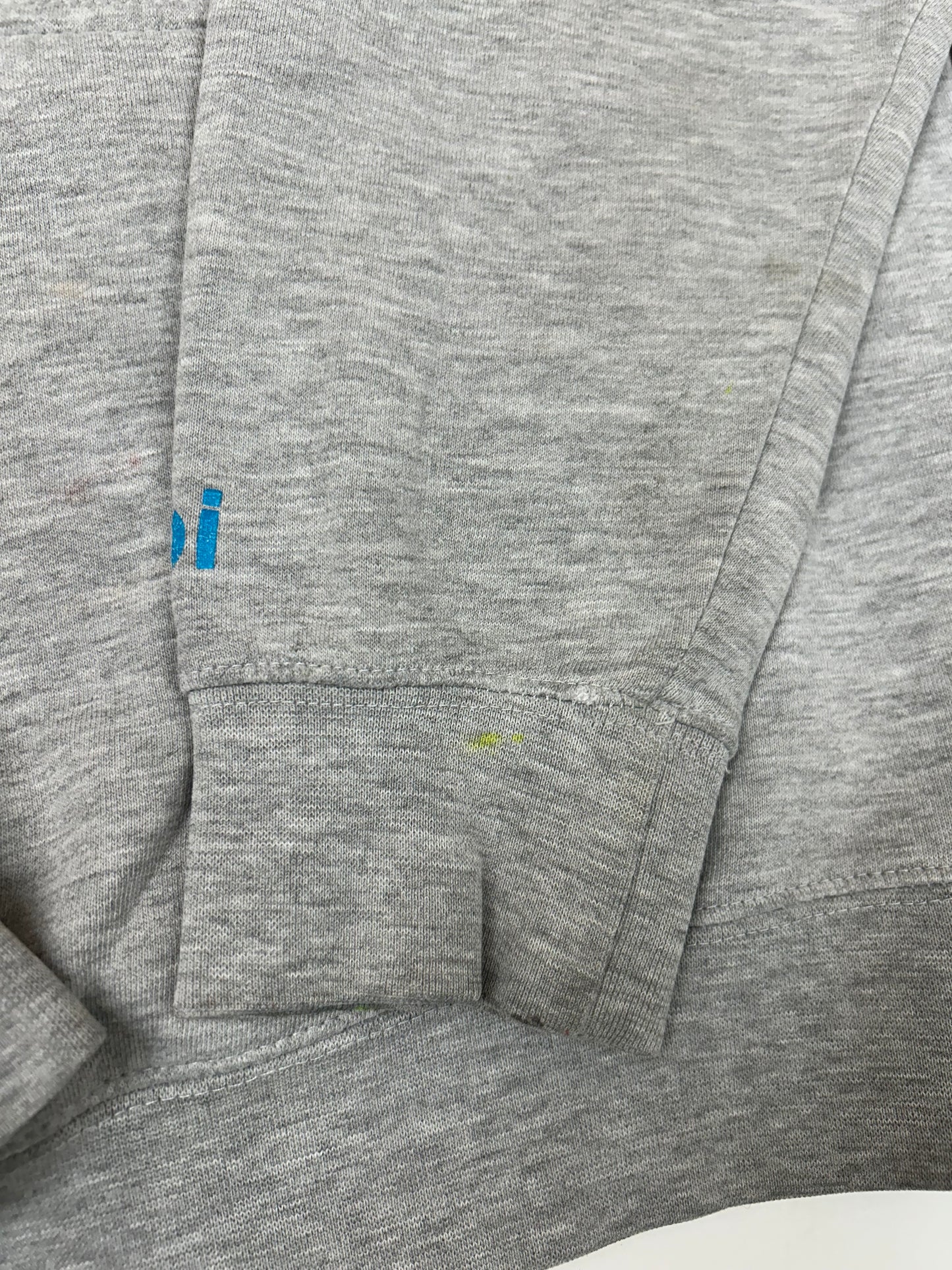 Vintage 00s Enjoi Skateboards Panda Felt Logo Hooded Sweatshirt Worn In As Is 23.75x26 Inches Gray