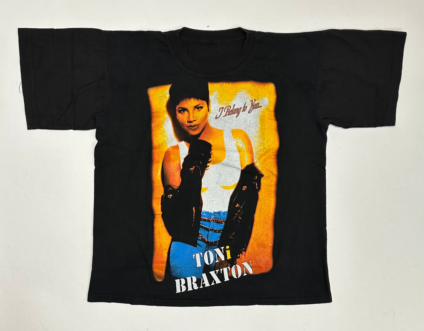 Vintage 90s Toni Braxton I Belong To You Bootleg Rap Tee Music Shirt 22x25.5 L/M Fit