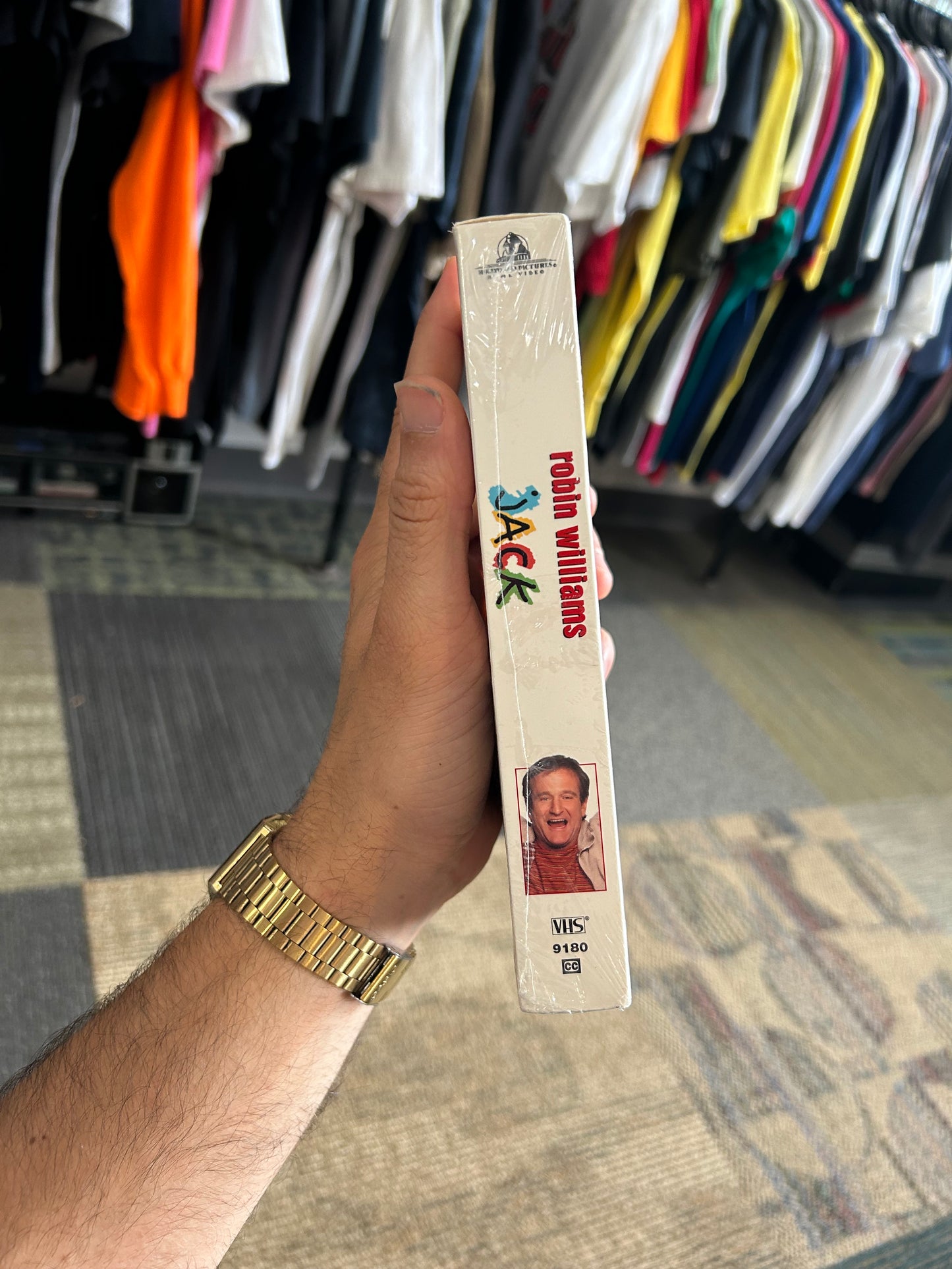 Robin Williams Jack Sealed VHS & Tee Combo Vintage 1996 Robin Williams Jack Movie Promo Tee XL 23.25x31.25 Inches Rare Clean White