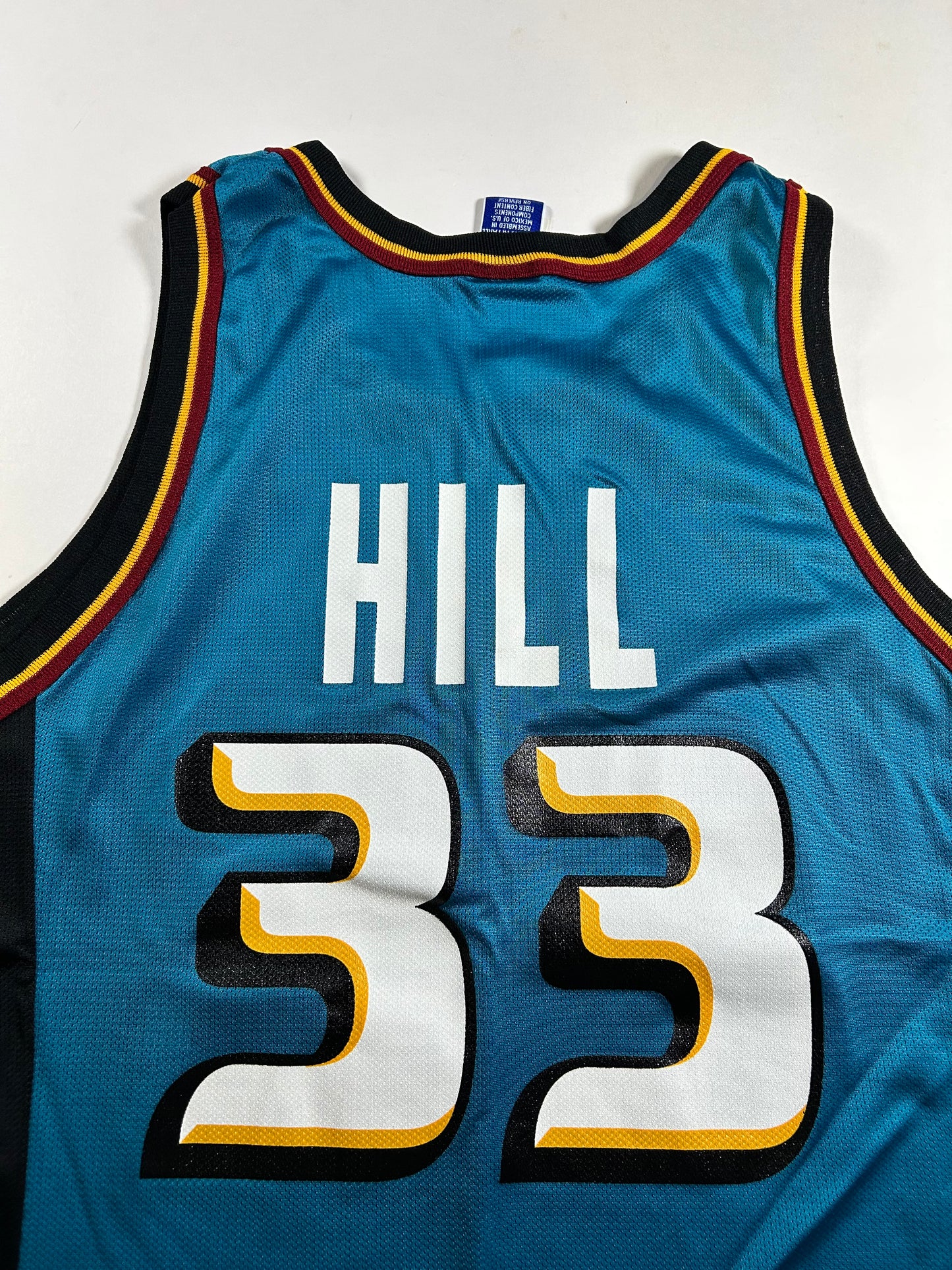 Vintage 90s Grant Hill Detroit Pistons NBA Champion Jersey Size 44 Large 21.25x30.75 Inches As Is