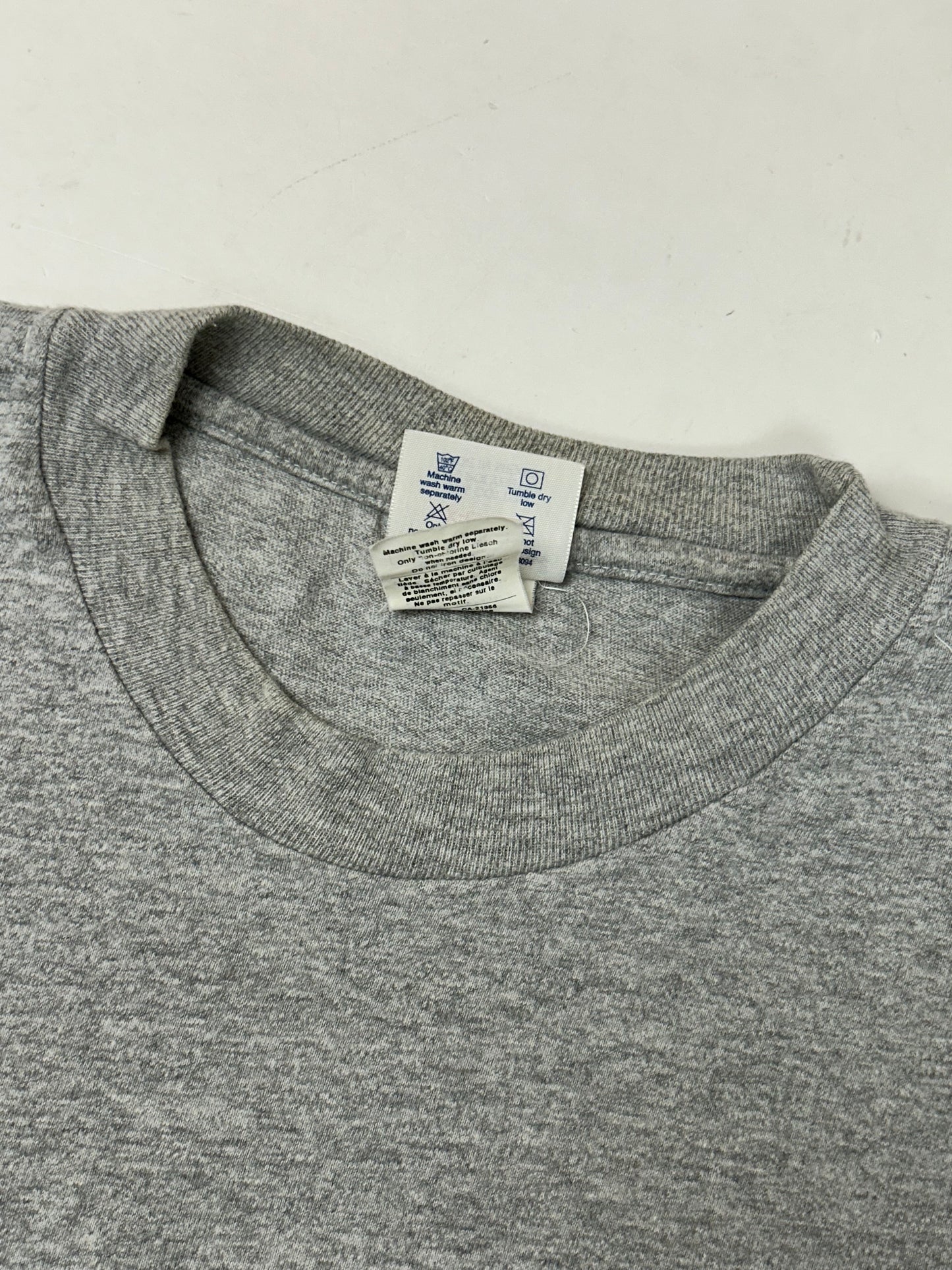 Edgewood NJ first edition “Deeper Than The Roots.” Tee 2XL  25.5x31 Inches Early 00s Champion Blank Gray 90/10 Blend Mexico