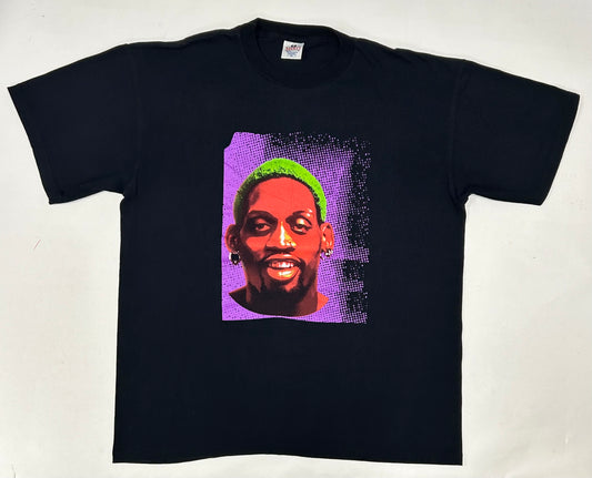 Vintage 1997 Dennis Rodman Show Your Colors Mistic Drink Promo Contest T-shirt Tagged XL 24x29.5 Inches Rare