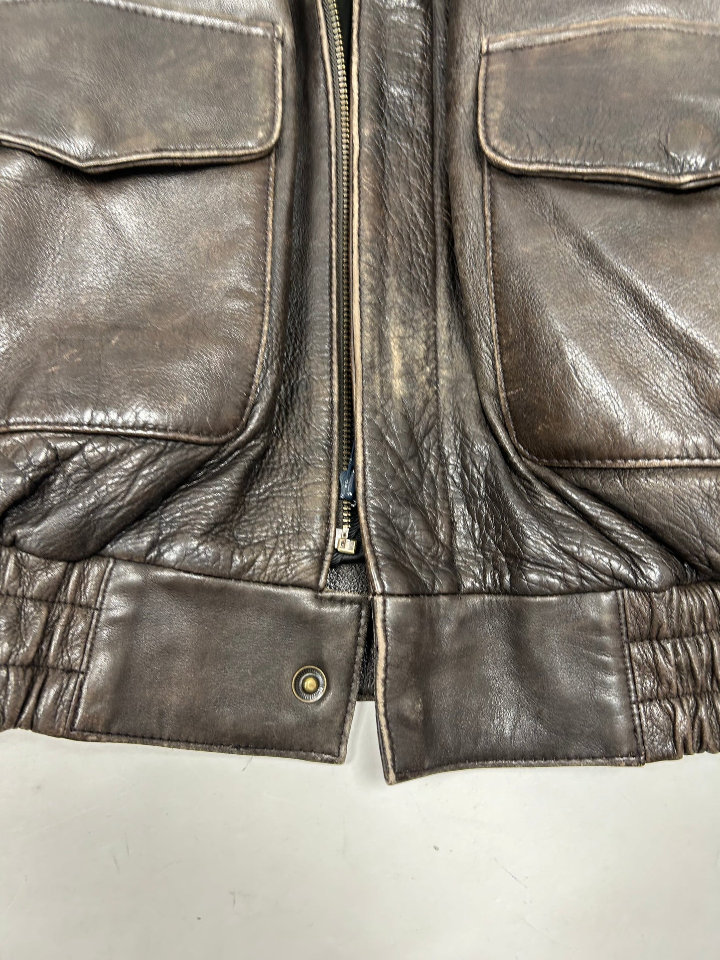 Vintage 90s The Axiom Traditional Leather Pete’s Wicked Ale Leather Jacket Beer Brewery Medium 25x28 Inches