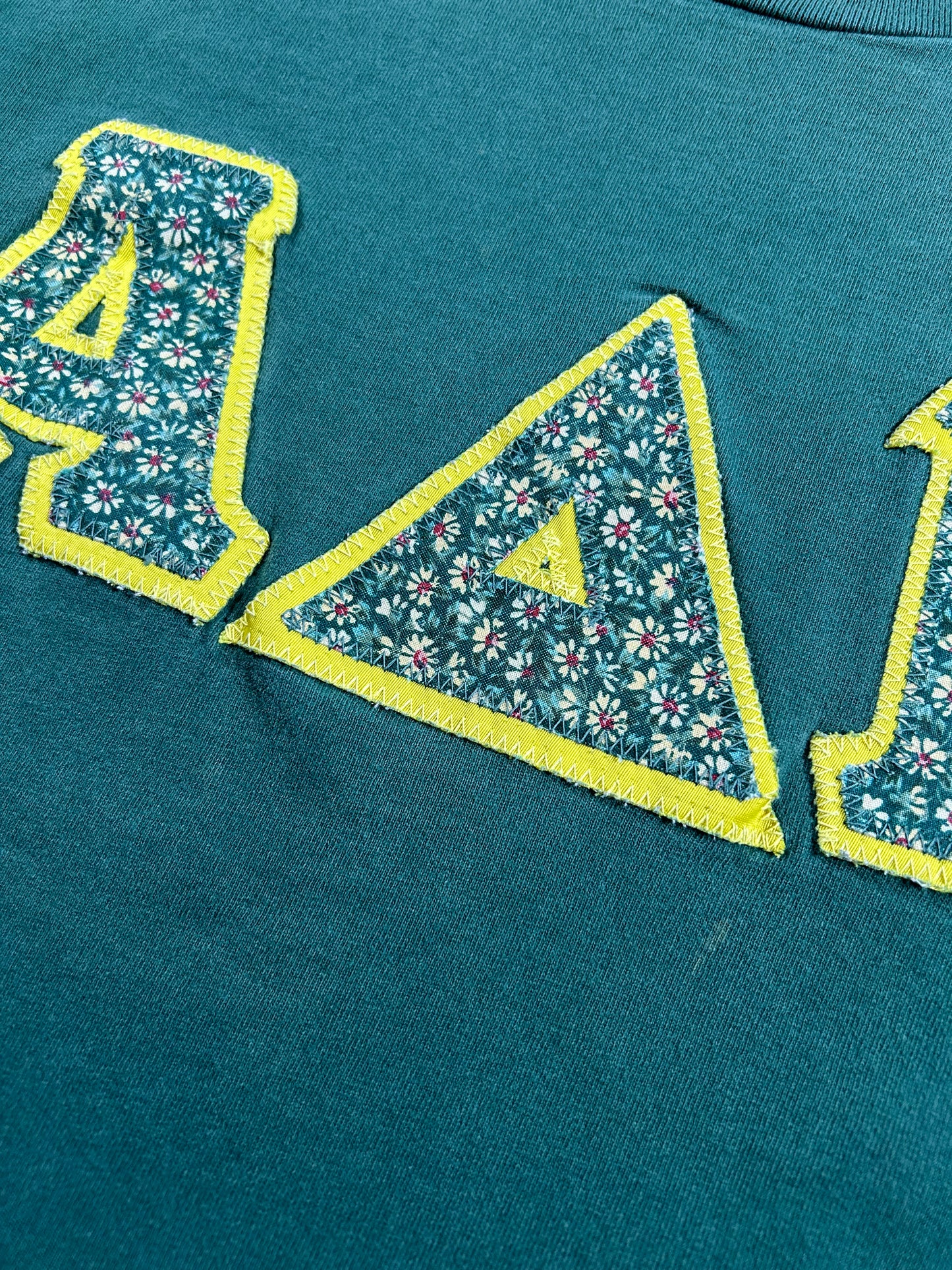 Vintage Alpha Delta Pi Sorority College Long Sleeve Tee 90s USA Anvil L/XL Fit 23x27.5 Inches