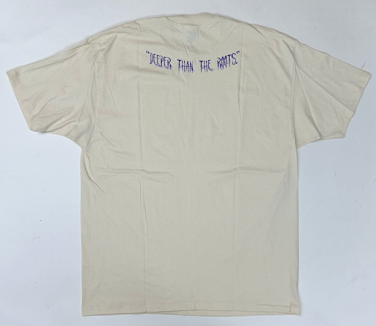 Edgewood NJ first edition “Deeper Than The Roots.” Tee 2XL 90s Hanes Beefy-T USA 100% Cotton Light Tan