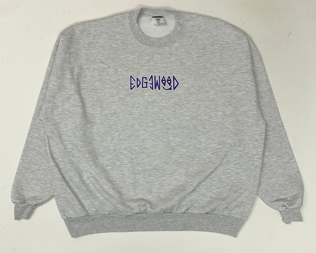 Edgewood New Jersey Deeper Than The Roots Crewneck Sweatshirt Heather Gray Jerzees Tag 50/50 Blend Mexico/USA 3XL/2XL Fit About 29.5x29.5 Inches
