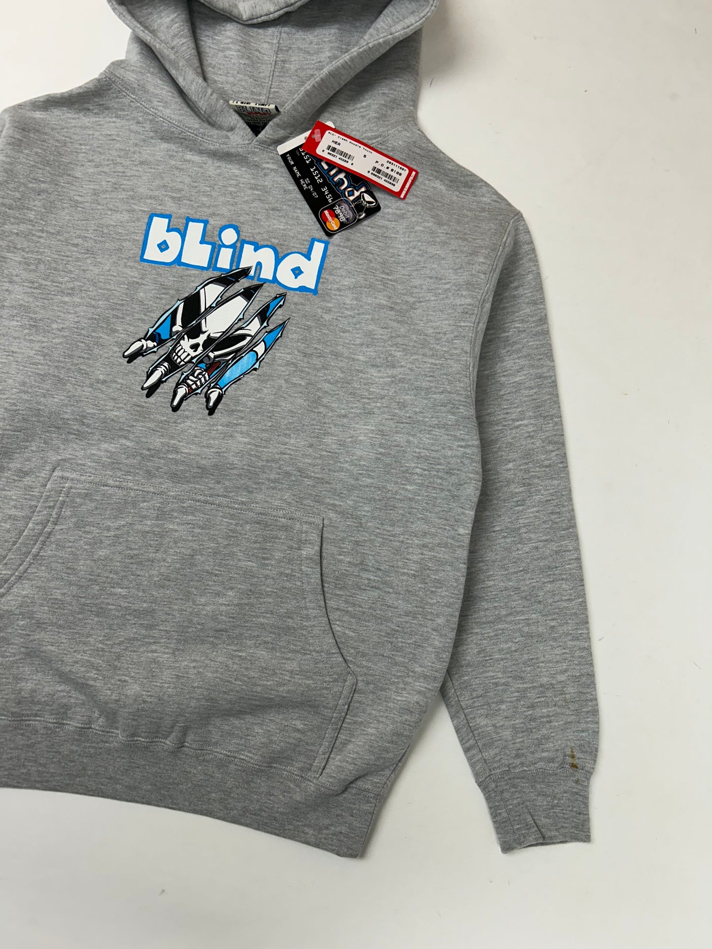 Vintage Blind Skateboards Reaper Graphic Skate Hoodie Youth Small 19.25x23.75 Inches