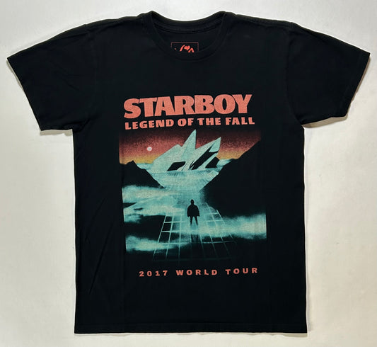 The Weekend XO Starboy Legend Of The Fall 2017 World Tour Tee Small 18.25x25.25 Inches Black