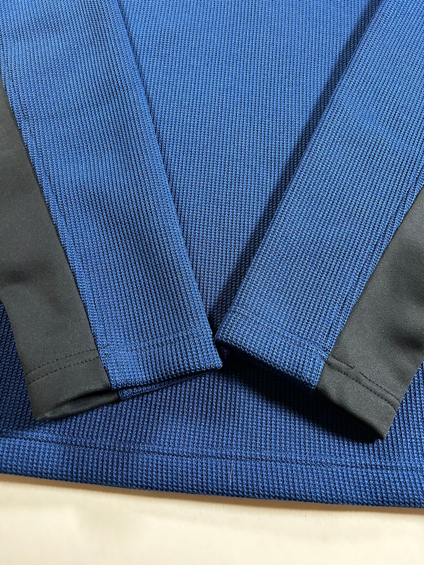 Spyder 1/4-Zip Knit Pullover Jacket Sweater Blue/Black Men’s XL 24.25x30.5 Inches F22