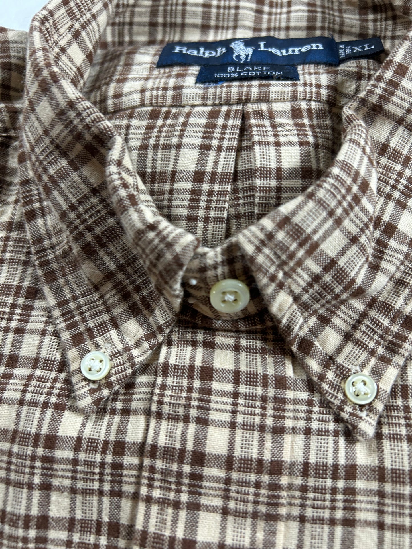 Polo Ralph Lauren Blake Long Sleeve Button-Down Polo Shirt Brand New Brown XL