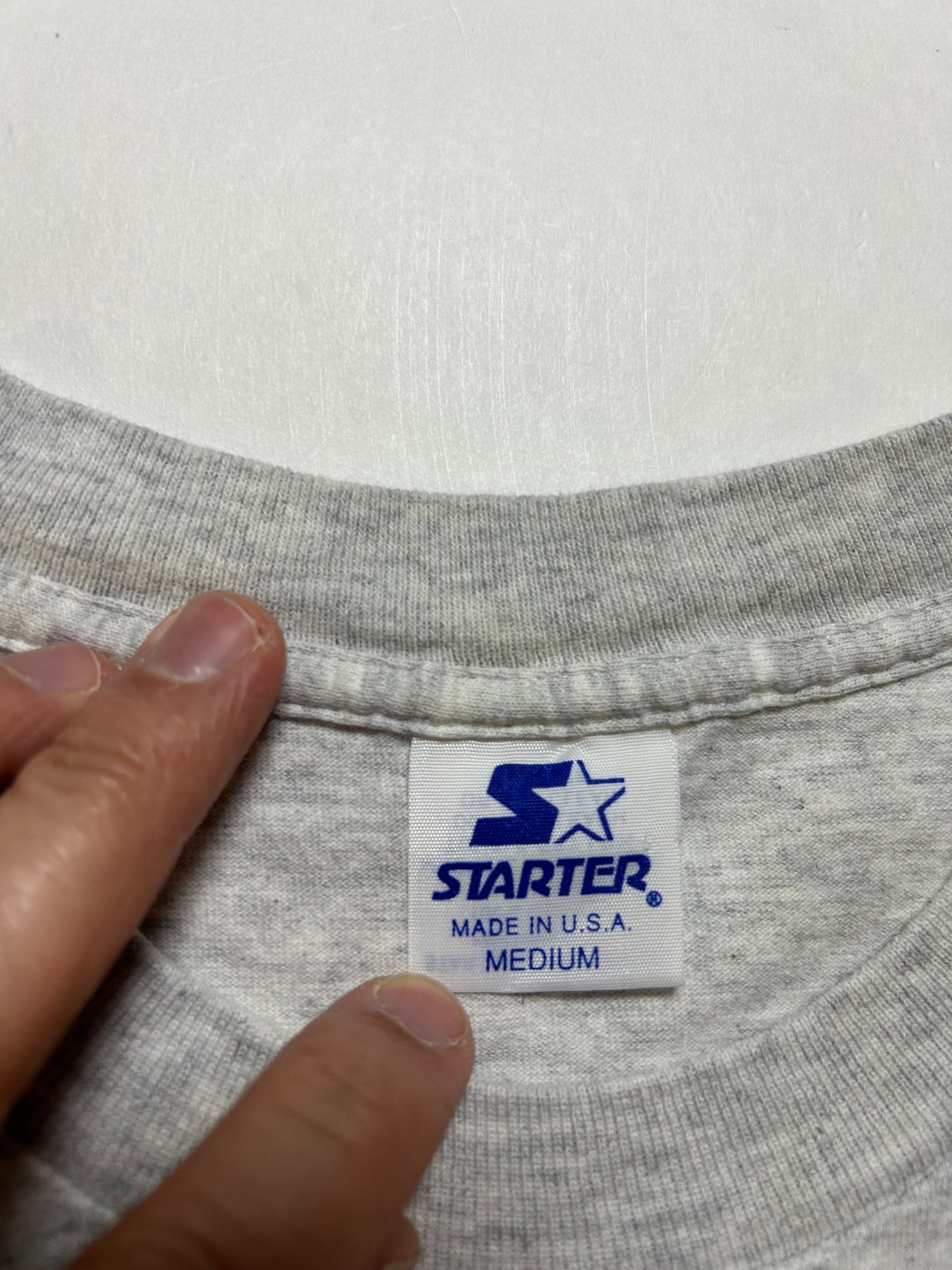 Vintage Starter New York Rangers 1994 NHL Stanley Cup Champions Tee Medium 19.75x27.5 Inches Gray