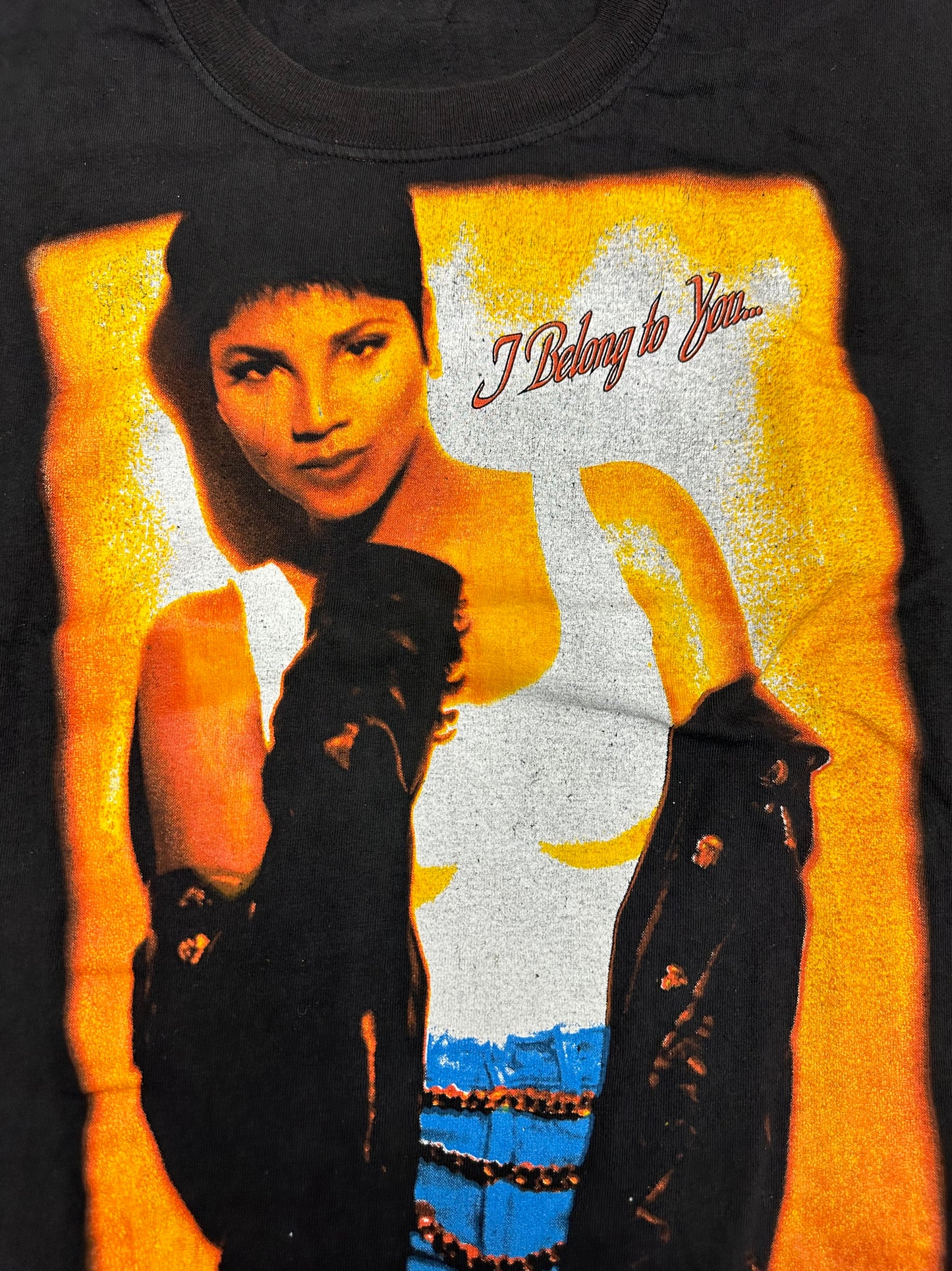 Vintage 90s Toni Braxton I Belong To You Bootleg Rap Tee Music Shirt 22x25.5 L/M Fit