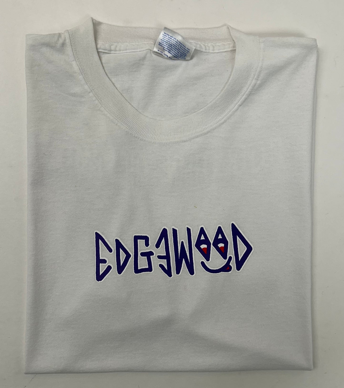 Edgewood NJ first edition “Deeper Than The Roots.” Tee 00s Hanes Heavyweight 50/50 Blend Haiti White