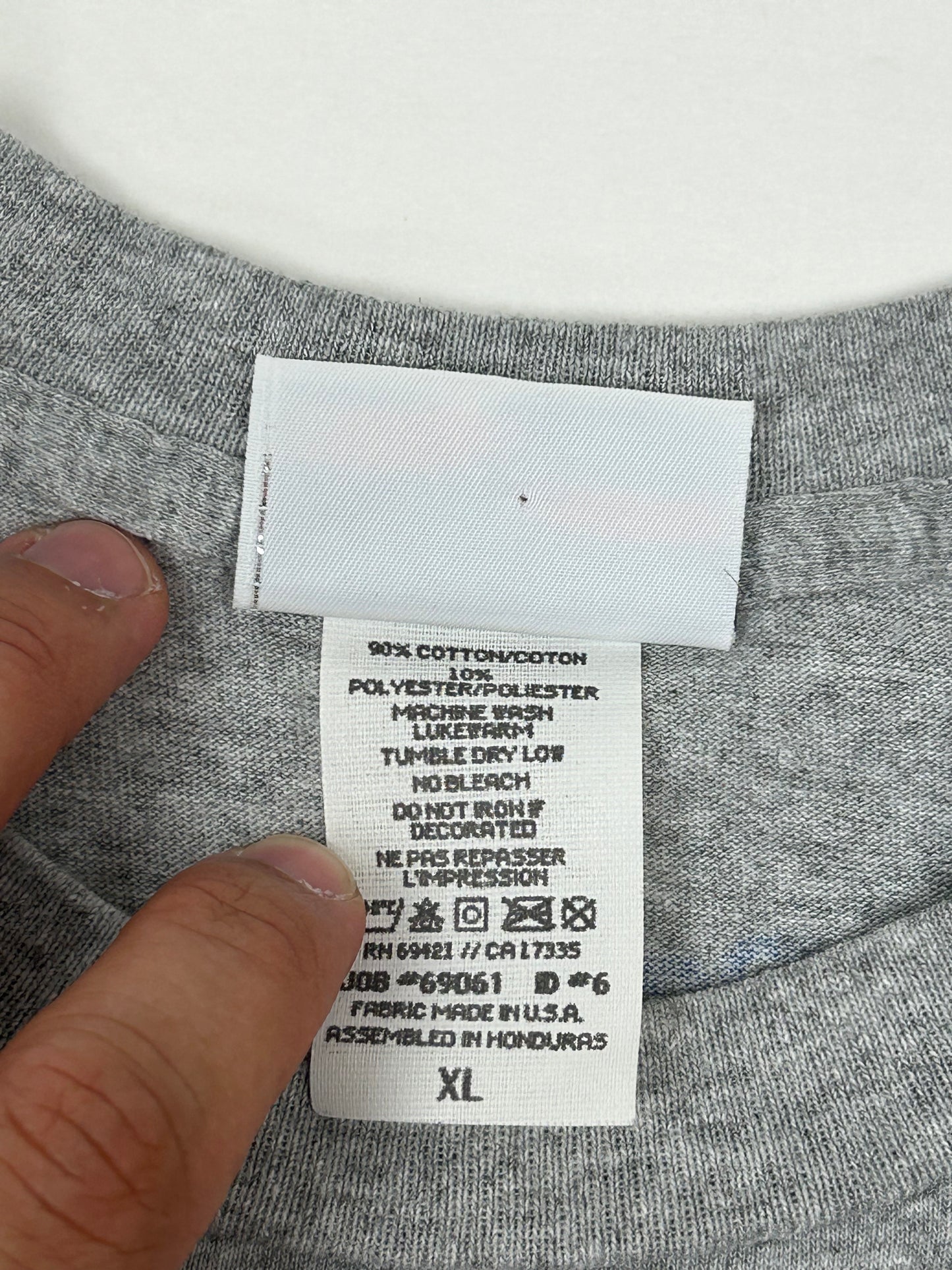 Vintage 1996 Reebok New York Giants NFL Tee XL 23.5x30.5 Inches Gray